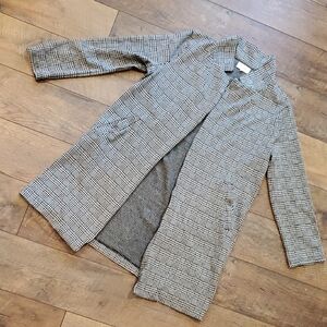 MELLODAY Black and White Checkered Blazer